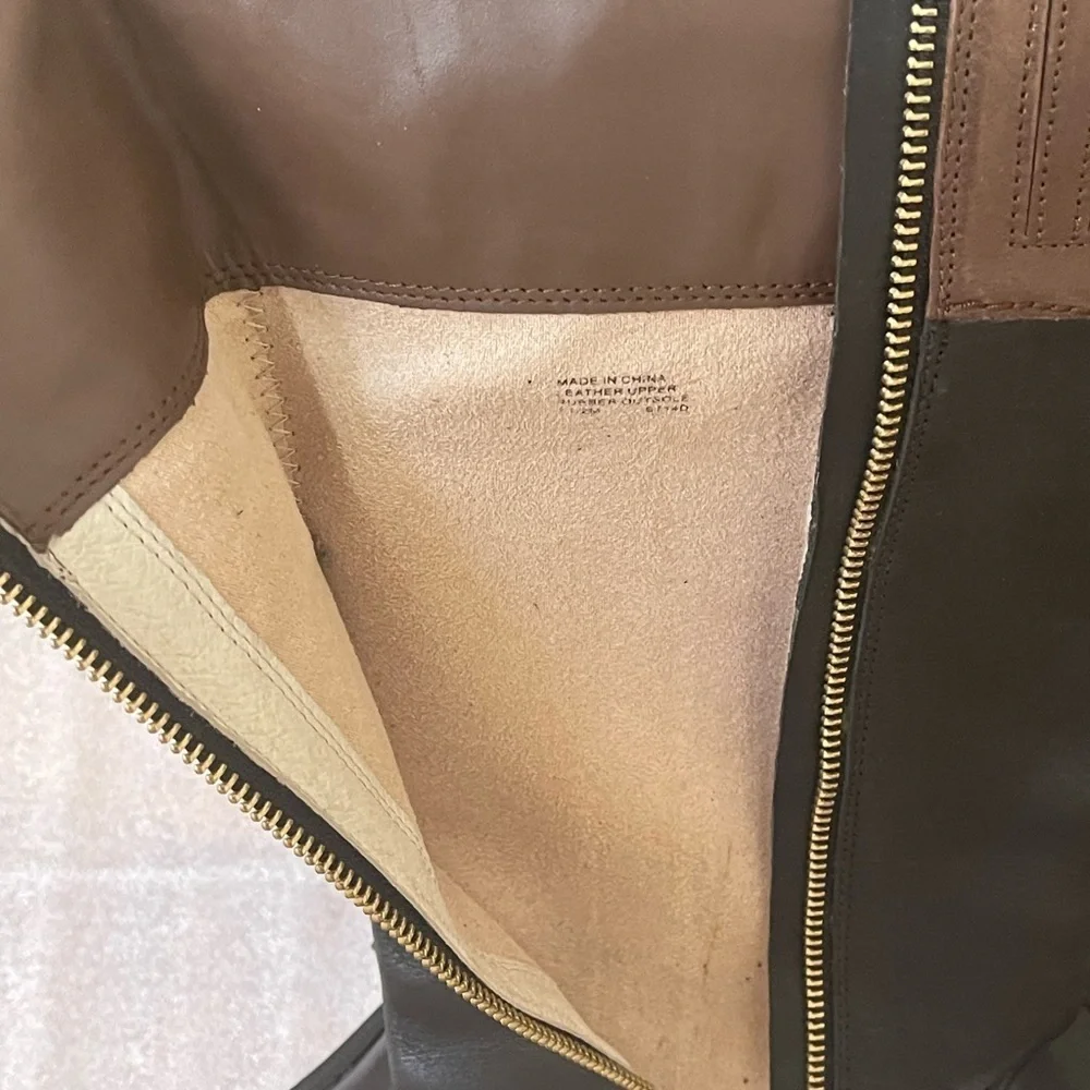 Michael Kors Black and Brown Over the Knee Boots